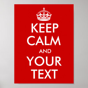 Affiches Keep Calm Couleur de fond personnalisab