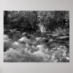Affiches "Mountain River" en noir et blanc