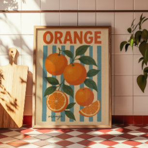 Affiches murales botaniques orange vintage Cuisi