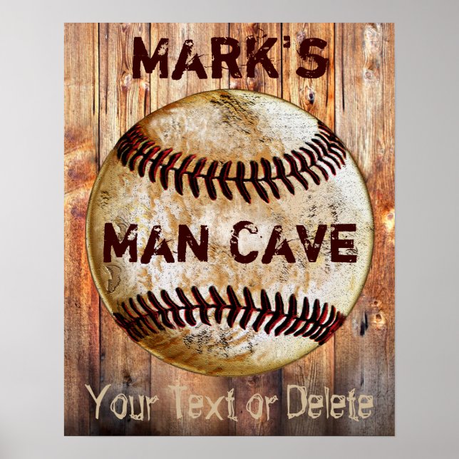 Affiches personnalisées de baseball vintage pour l (Devant)