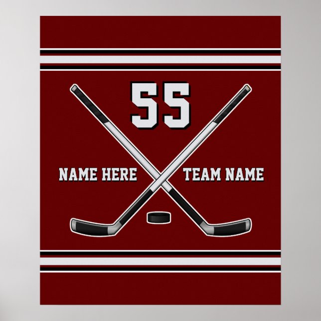 Affiches personnalisées des joueurs de hockey, tou (Devant)