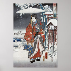 Affiches samouraïs et copies de neige