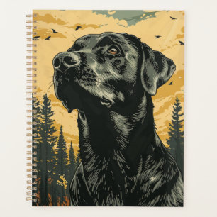 Affiches vintage de Labrador Retriever noir