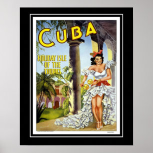 Affiches Vintage Voyage Visitez Cuba Grand Format