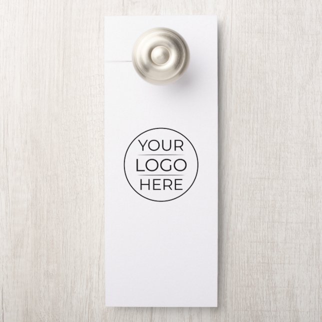 Affichette De Porte Ajouter simplement votre logo Entreprise (Sur le bouton)