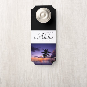 Affichette de porte Aloha Hawaiian Sunset