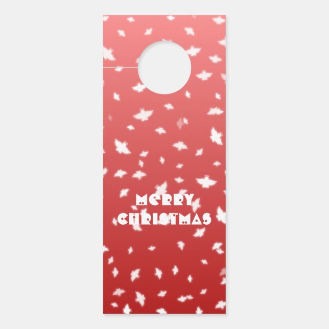 Affichette De Porte Anges de Noël (Devant)