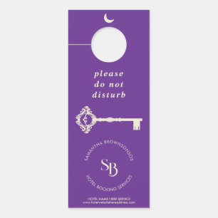 Affichette De Porte Appartement de location violet Entretien ménager