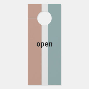 Affichette De Porte Bandes de couleurs coupées