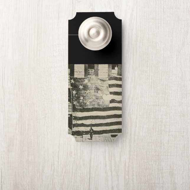 Affichette De Porte Bannière étoilée : drapeau américain à l'écran (Sur le bouton)