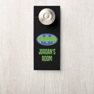 Affichette De Porte Batman   Symbole pourpre et vert