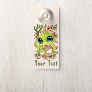 Affichette De Porte Bébé Geckos jote personnages de dessin