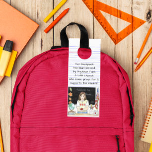 Affichette De Porte Bénédiction des sacs à dos Apple pour l'enseignant