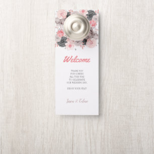 Affichette De Porte Bienvenue et ne pas déranger le Mariage