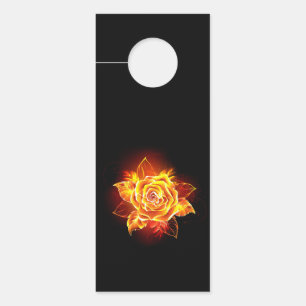 Affichette De Porte Blooming Fire Rose