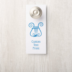 Affichette De Porte Blue Lyre