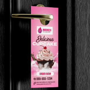 Affichette De Porte Boutique de Pâtisserie Moderne Gâteaux Desserts Cu
