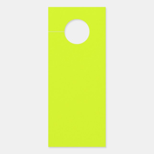 Affichette De Porte Chartreuse Jaune (couleur unie) (Devant)