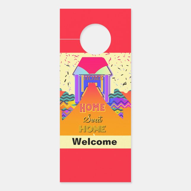 Affichette De Porte Chez Soi Doux Accueil / Silence S'il Vous Plaît (Devant)