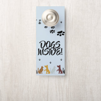 Affichette De Porte Chiens à l'intérieur