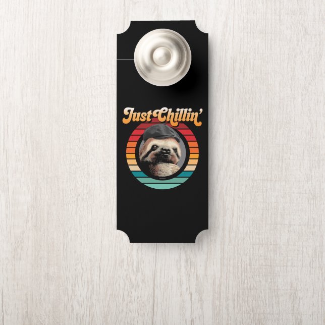 Affichette De Porte Chillin' Sloth (Sur le bouton)