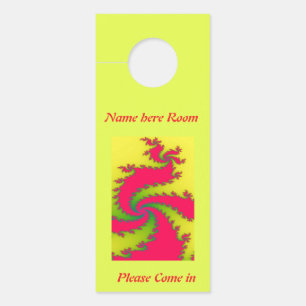 Affichette De Porte Chinois le nouvel an dragon Fractal Personnalisé