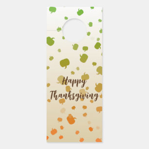 Affichette De Porte Citrouilles de Thanksgiving