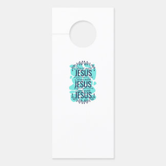 Affichette De Porte Commencer à rester et finir avec Jésus