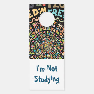 Affichette De Porte Conception avec des lettres de couleur