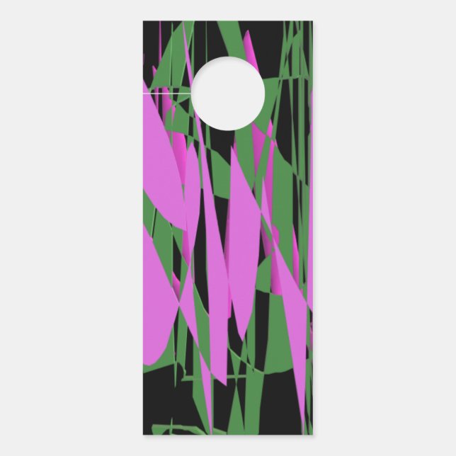 Affichette De Porte Couleurs violettes vert noir (Devant)