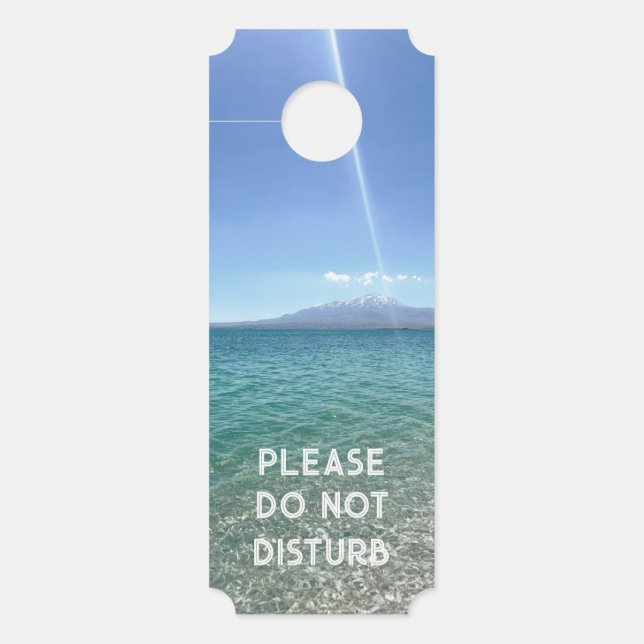 Affichette De Porte Crystal Water View Blue Sky Beach Vibe Paisible (Devant)