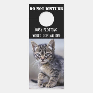 Affichette De Porte Cute Drôle Kitten Ne Disturbe Pas