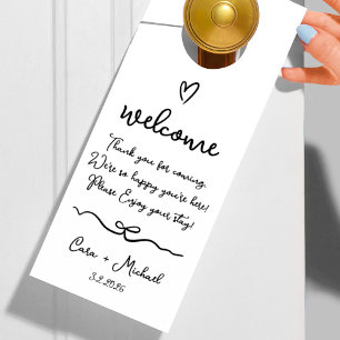 Affichette de porte de bienvenue mariage