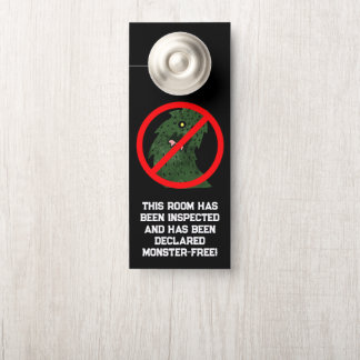 Affichette de porte de chambre Monster-Free person