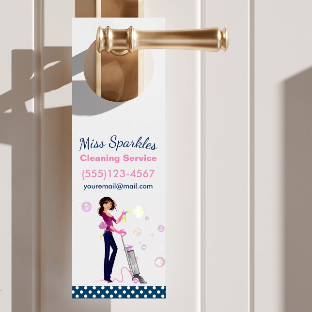 Affichette de porte de femme de ménage tendance (Créateur téléchargé)