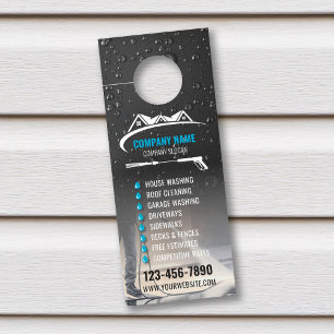 Affichette de porte de lavage sous pression, cintr