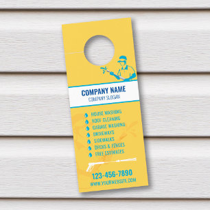 Affichette de porte de lavage sous pression, cintr