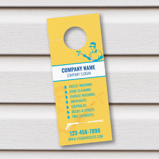 Affichette de porte de lavage sous pression, cintr