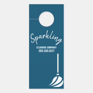 Affichette de porte de nettoyage de maison