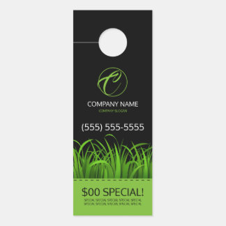Affichette de porte de soins de pelouse