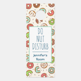 Affichette De Porte Do Nut Disturb Pun Donut Motif