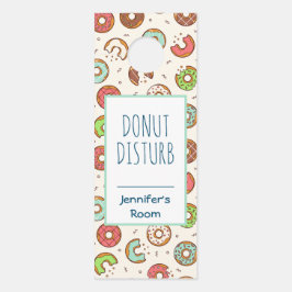 Affichette De Porte DoNut Disturb Funny Pun Donut Motif