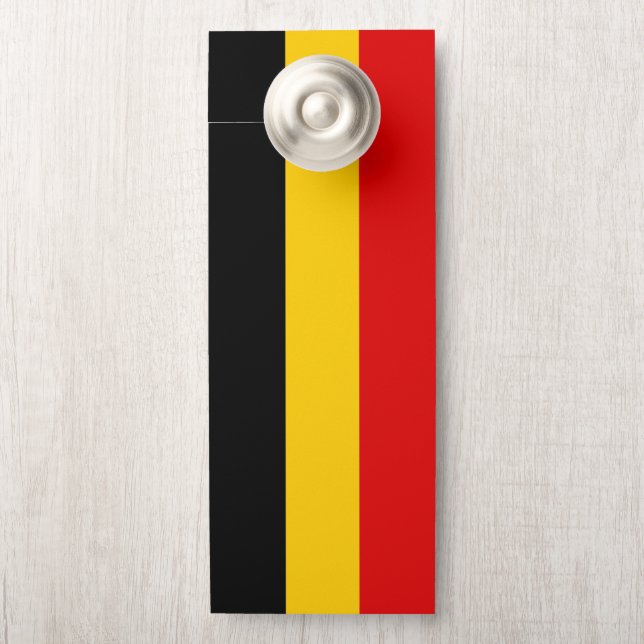 Affichette De Porte Drapeau de Belgique (Sur le bouton)