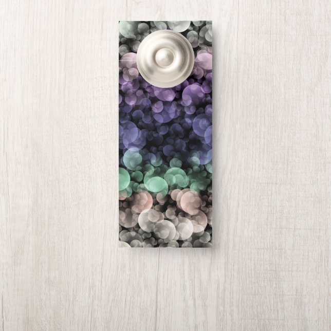 Affichette De Porte Drapeau de fierté Uingender Boho Groovy Bulles Écl (Sur le bouton)