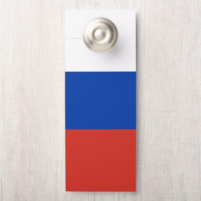 Affichette De Porte Drapeau de la Russie (Sur le bouton)