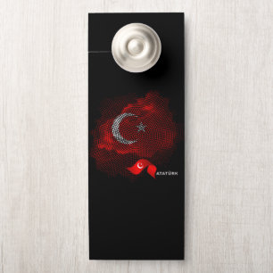 Affichette De Porte Drapeau de la Turquie