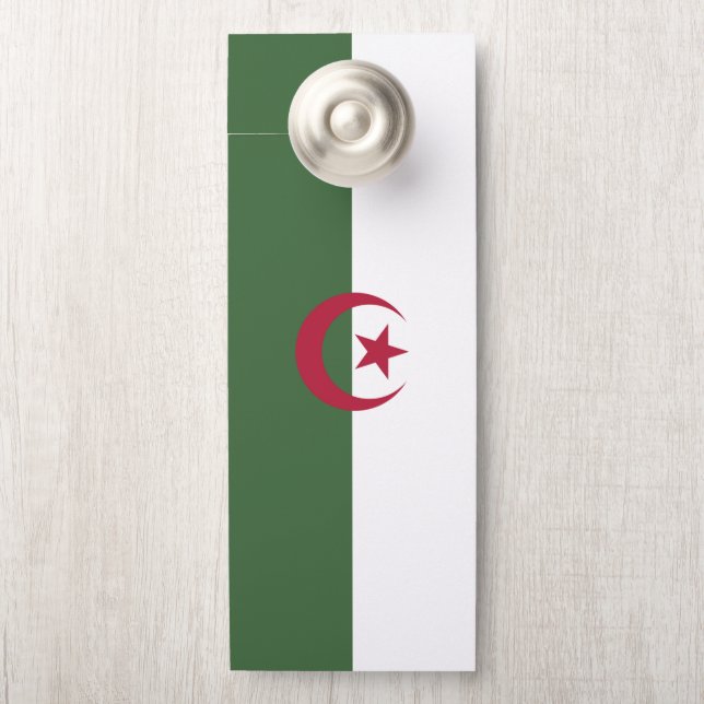 Affichette De Porte Drapeau de l'Algérie (Sur le bouton)