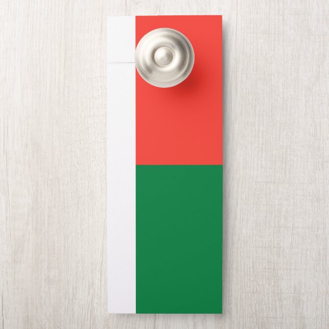 Affichette De Porte Drapeau de Madagascar (Sur le bouton)