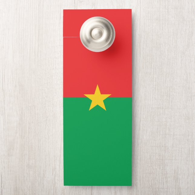 Affichette De Porte drapeau du Burkina Faso (Sur le bouton)