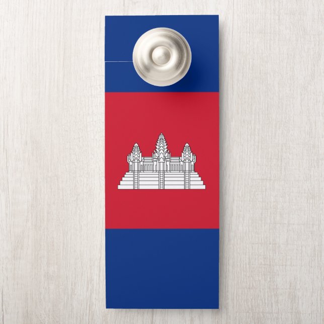 Affichette De Porte drapeau du Cambodge (Sur le bouton)
